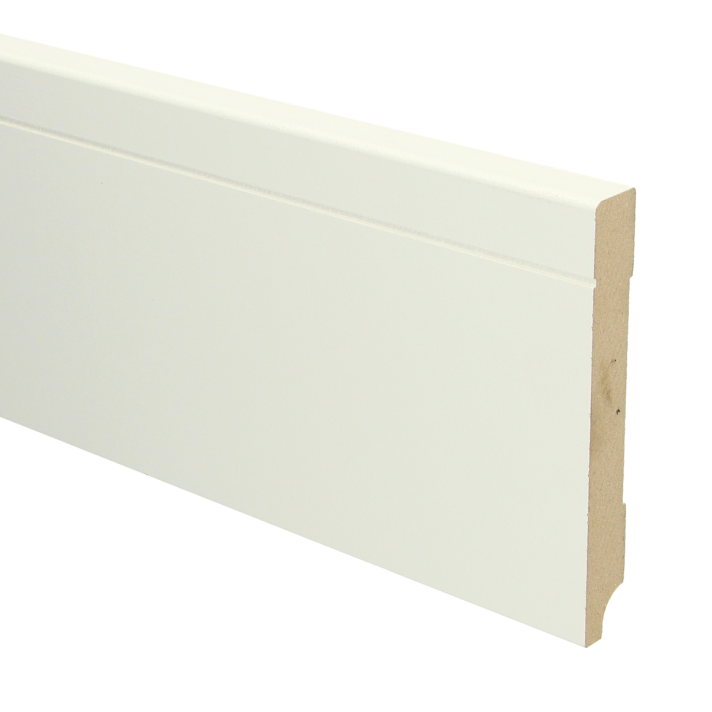 MDF Tijdloze plint 120x15 wit voorgelakt RAL 9010 | 2.4 meter