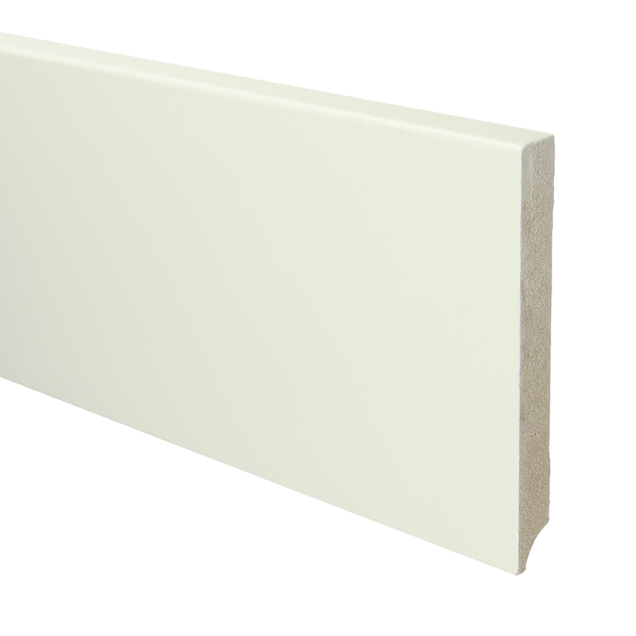 MDF Moderne plint 150x18 wit voorgelakt RAL 9010 | 2.4 meter