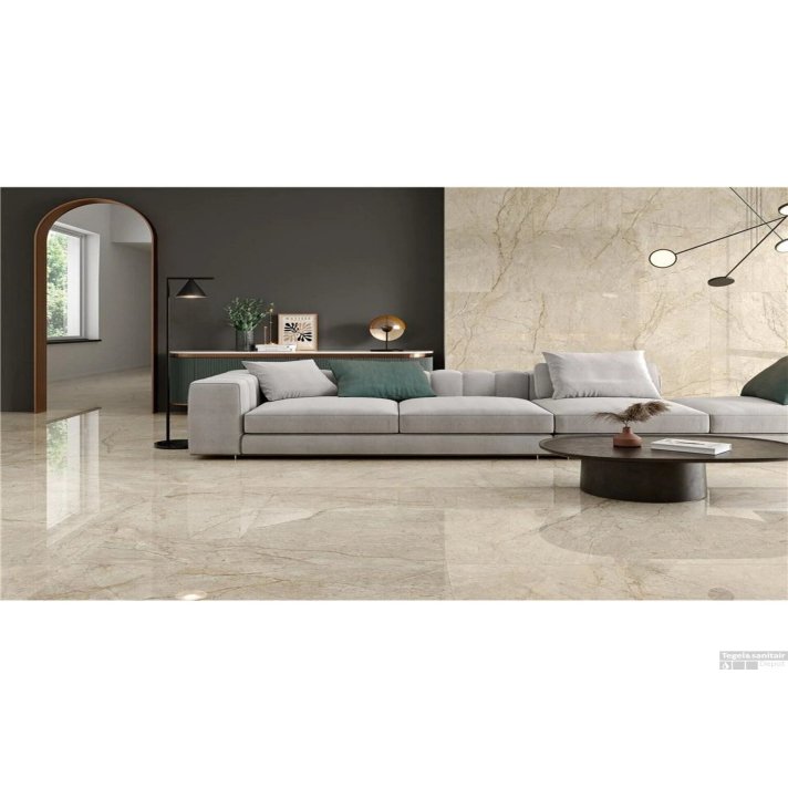 Alaplana Athlone hoogglans vloertegel 120x120 Beige
