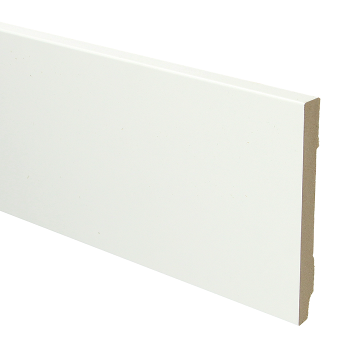 MDF plint recht 120x12 wit gefolied | 2.4 meter