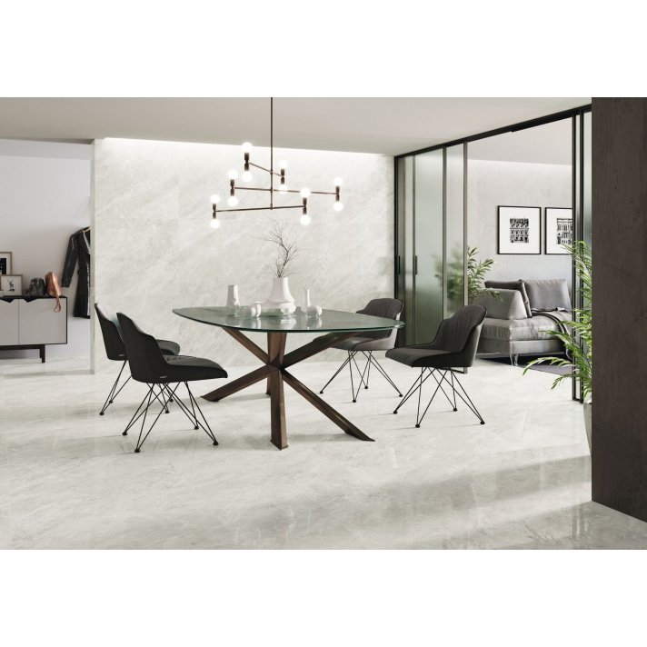 Baldocer Balmoral hoogglans vloertegel 60x60 Silver