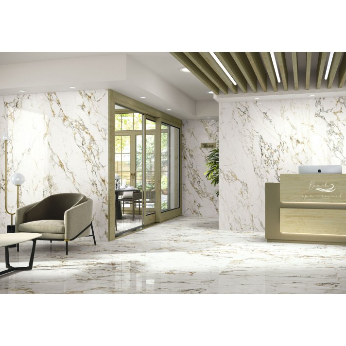 Baldocer Bellagio hoogglans vloertegel 120x260 White