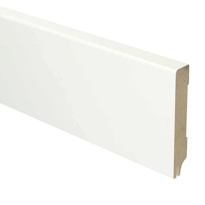 MDF Moderne plint 90x15 RAL 9016 + uitsparing | 2.4 meter