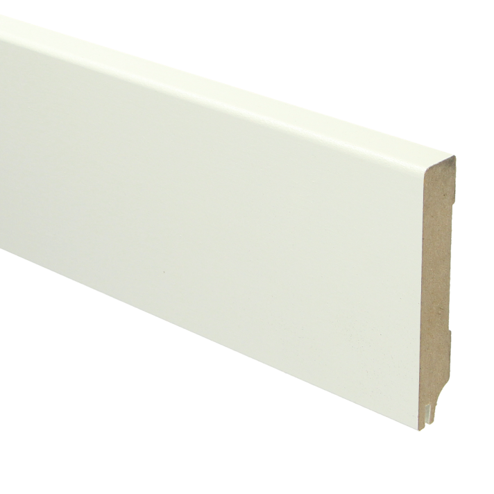 MDF Moderne plint 90x15 RAL 9010 + uitsparing | 2.4 meter