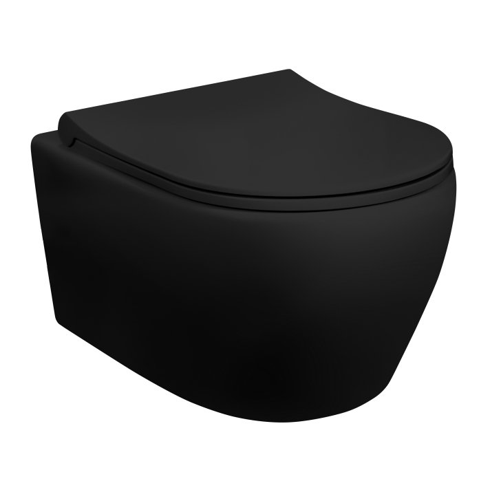 Eco Elegance Design Ophang Wc Zonder Sproeier Mat Zwart