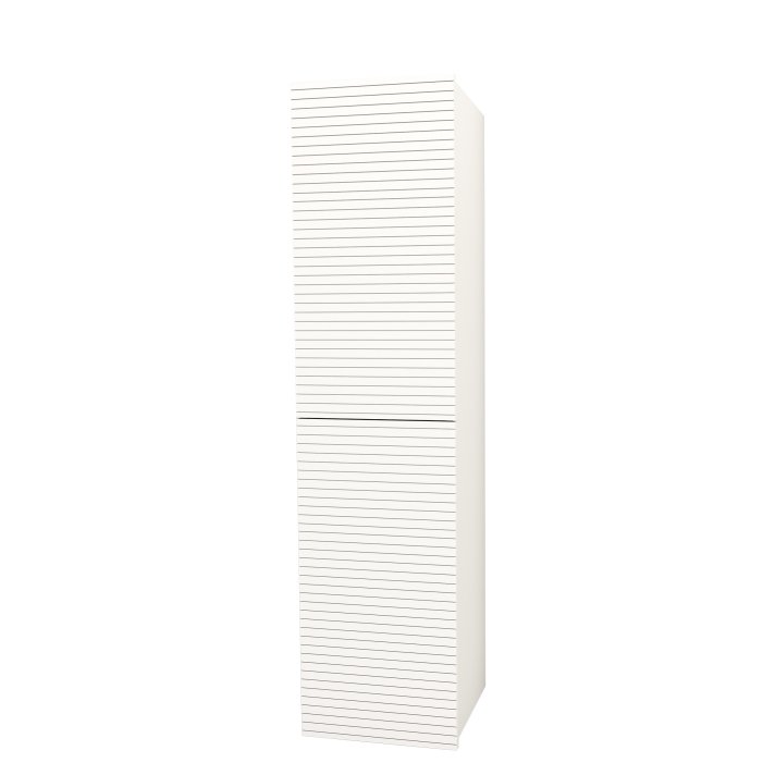 Hunk & Müeller Elite Kolomkast Met Horizontaal Reliëf (160cm) - Mat Wit