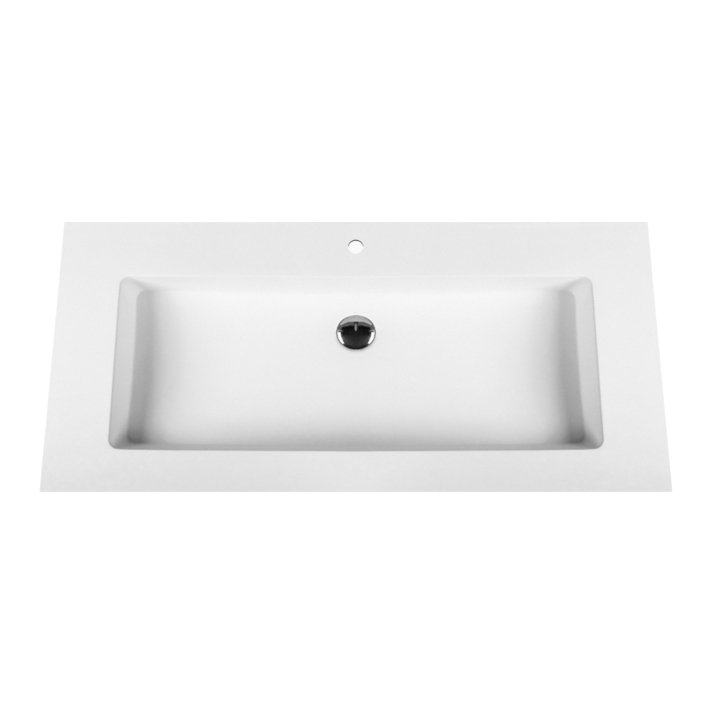 Eco Elegance Solid Surface Wastafel (100cm) - Wit