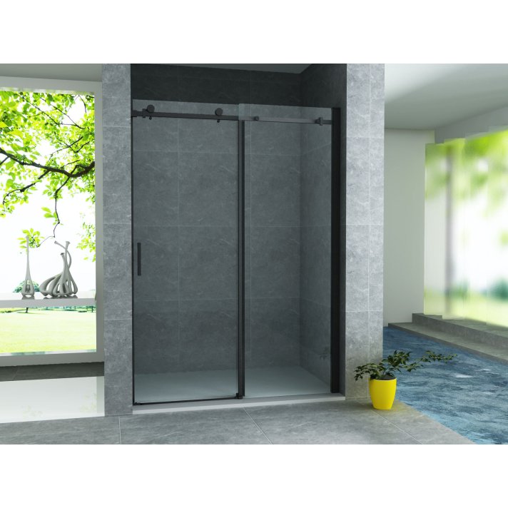 Eco Elegance Douche Schuifdeur In Nis 8mm (140x200cm) Mat Zwart
