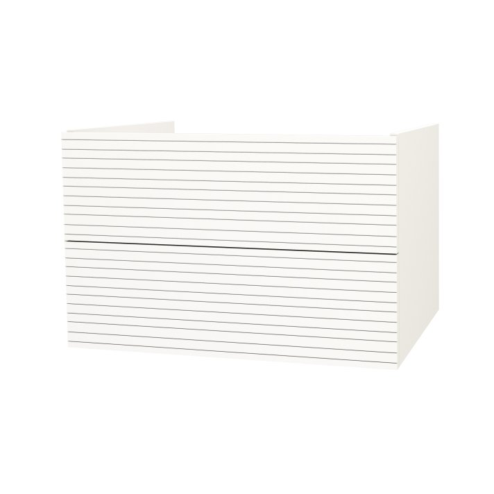 Hunk & Müeller Elite Onderkast Met Horizontaal Reliëf (80cm) - Mat Wit