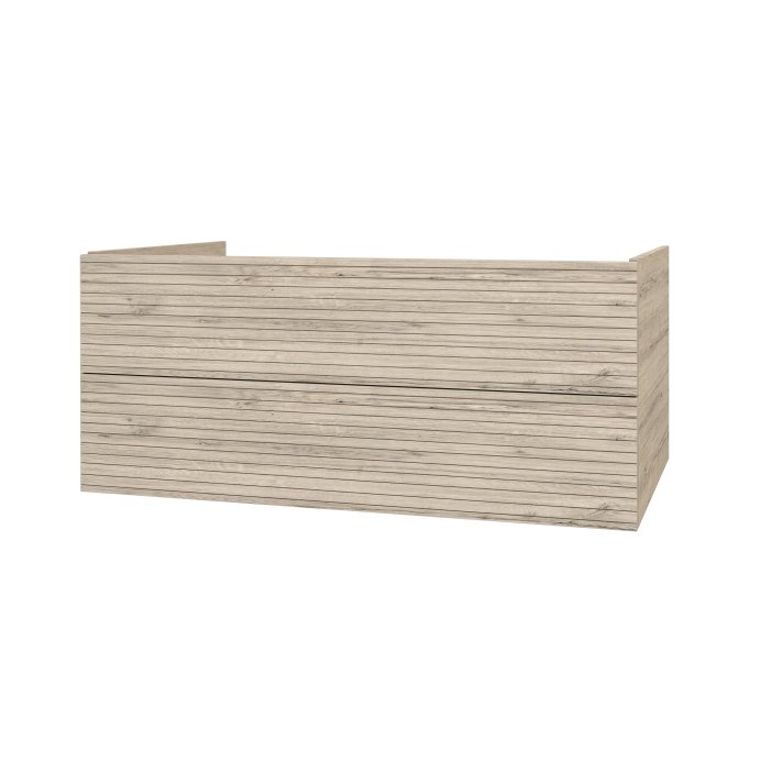 Hunk & Müeller Elite Onderkast Met Horizontaal Reliëf (120cm) - Licht Hout