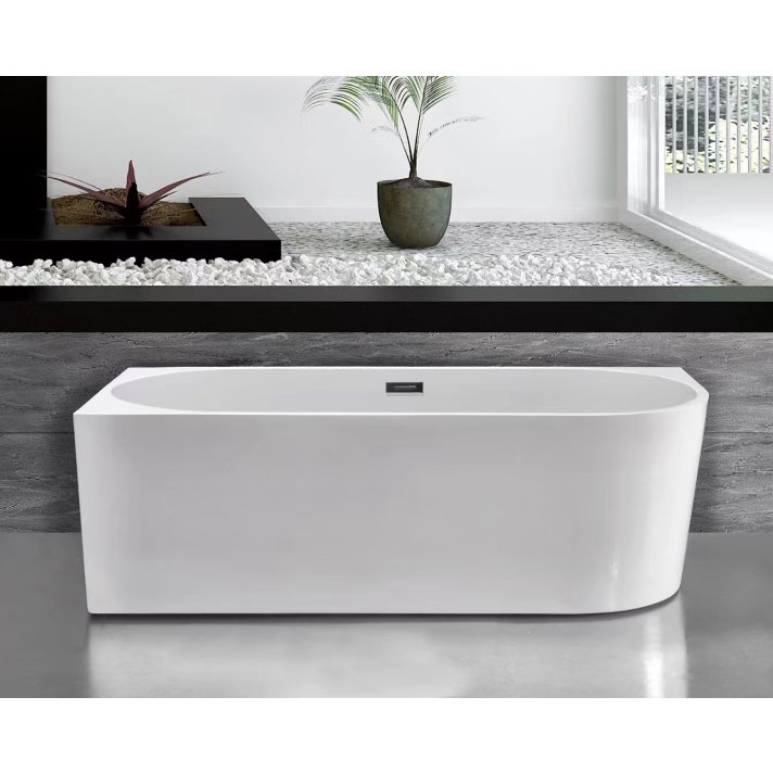 Eco Elegance Vrijstaand Bad Hoekbad 180x80 Rechts Wit