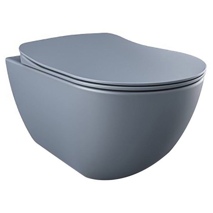 Hunk & Müeller Design Ophang Wc Met Rvs Sproeier (Bidet), Mat Basalt