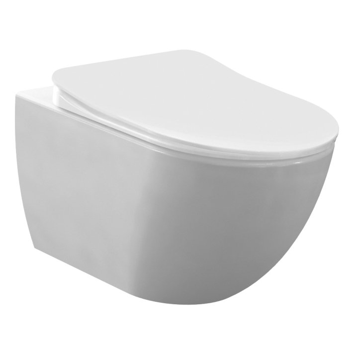 Hunk & Müeller Design Ophang Wc Met Rvs Sproeier (Bidet), Mat Wit