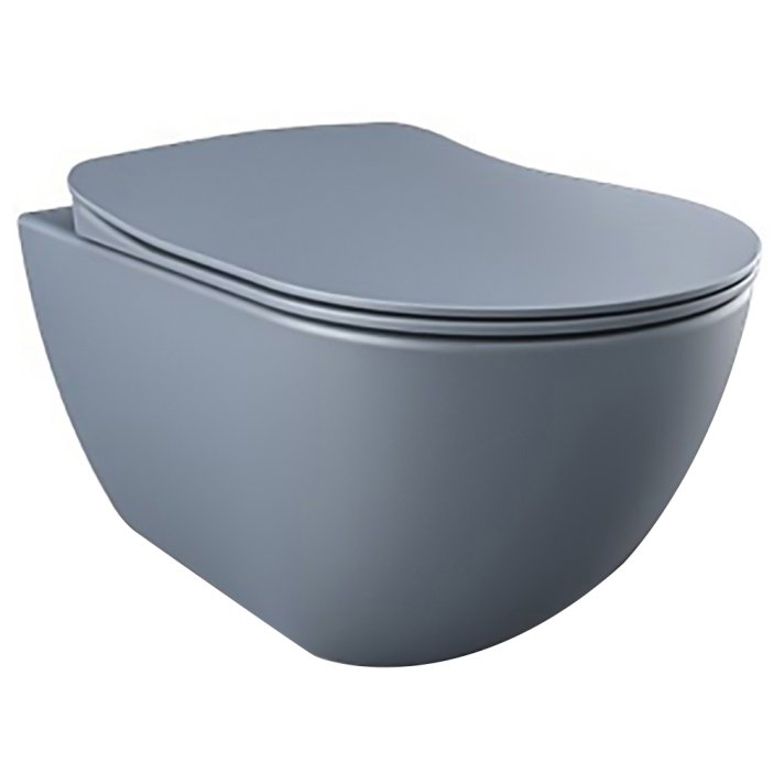 Hunk & Müeller Rimoff Ophang Wc Zonder Sproeier (Bidet), Mat Basalt