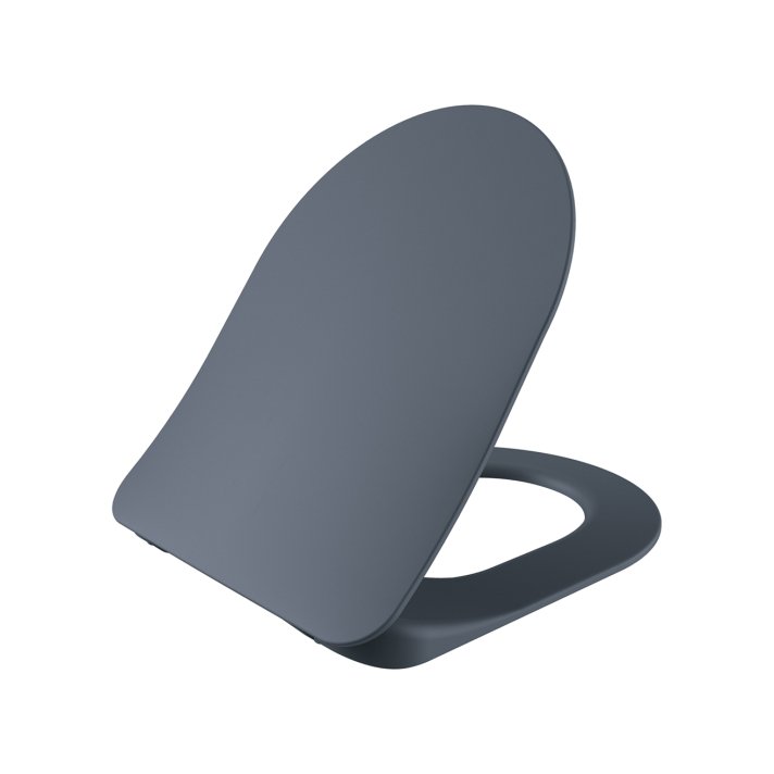 Hunk & Müeller Wc-Zitting Duroplast (Soft-Close & Quick Release) Met Inox Scharnieren - Mat Basalt