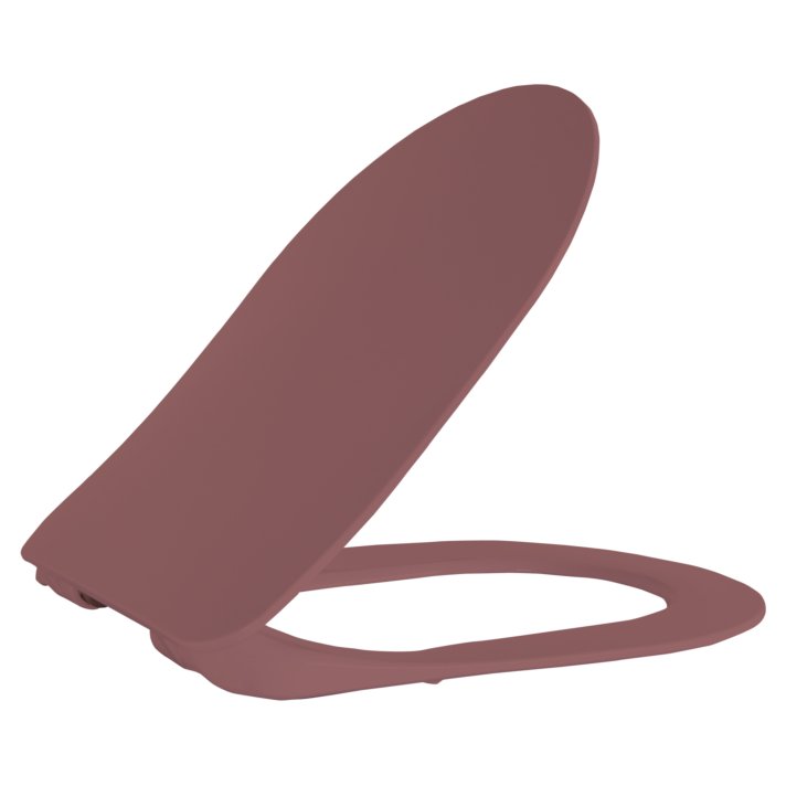 Hunk & Müeller Wc-Zitting Duroplast (Soft-Close & Quick Release) Met Inox Scharnieren - Berry