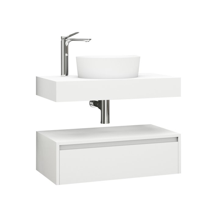 Eco Elegance Lina Onderkast (80cm) - Mat Wit
