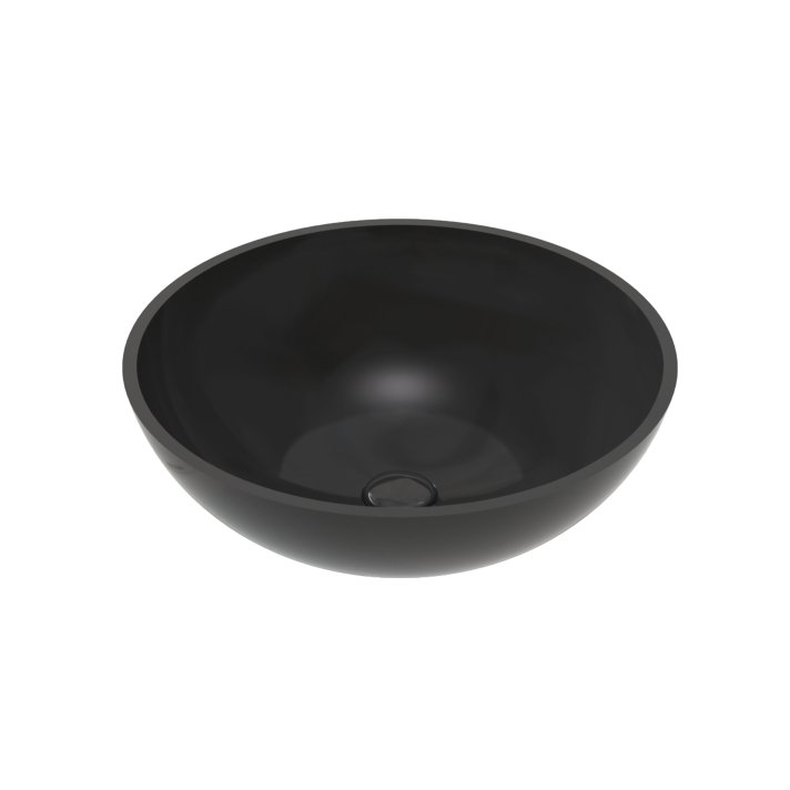 Eco Elegance Per Solid Surface Opbouw Waskom (42x14cm) - Zwart
