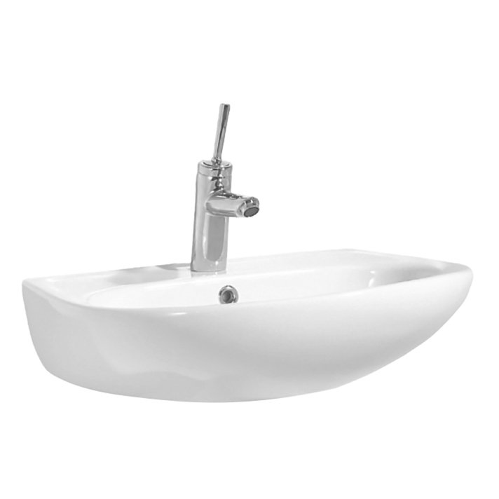 Eco Elegance Sedef Keramische Wastafel Wit Met Kraangat 60x45cm