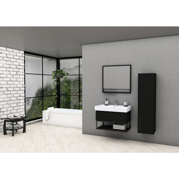 Eco Elegance Sharp Onderkast (80cm) - Mat Zwart