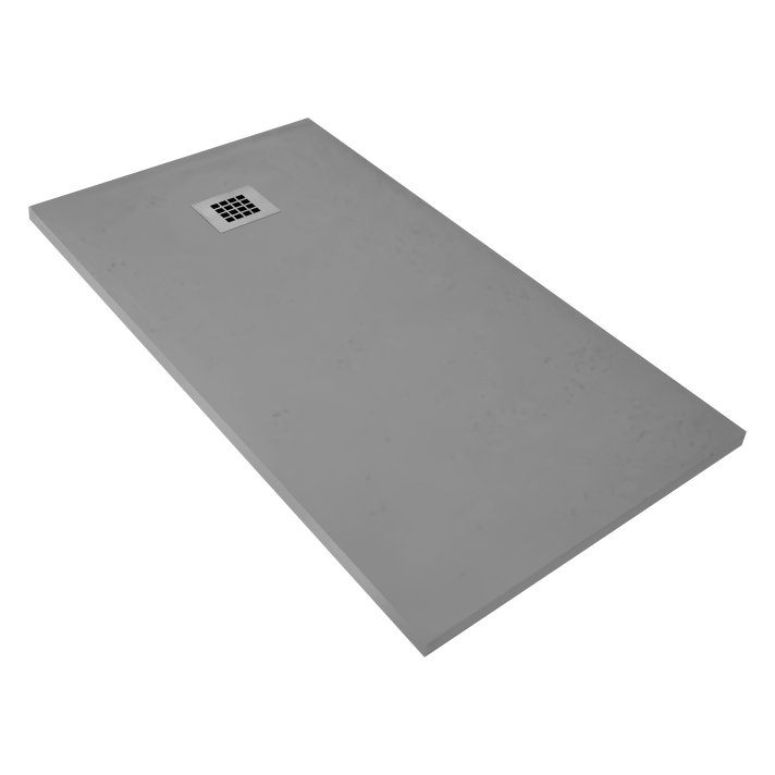 Hunk & Müeller Veroni Madison Flat Composietsteen Douchebak Grijs 100x100x3cm