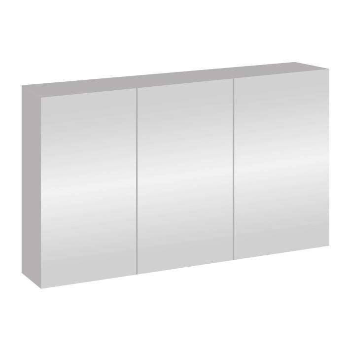 Eco Elegance Sally Spiegelkast, 3 Deuren (120x70cm) - Kleur Aluminium