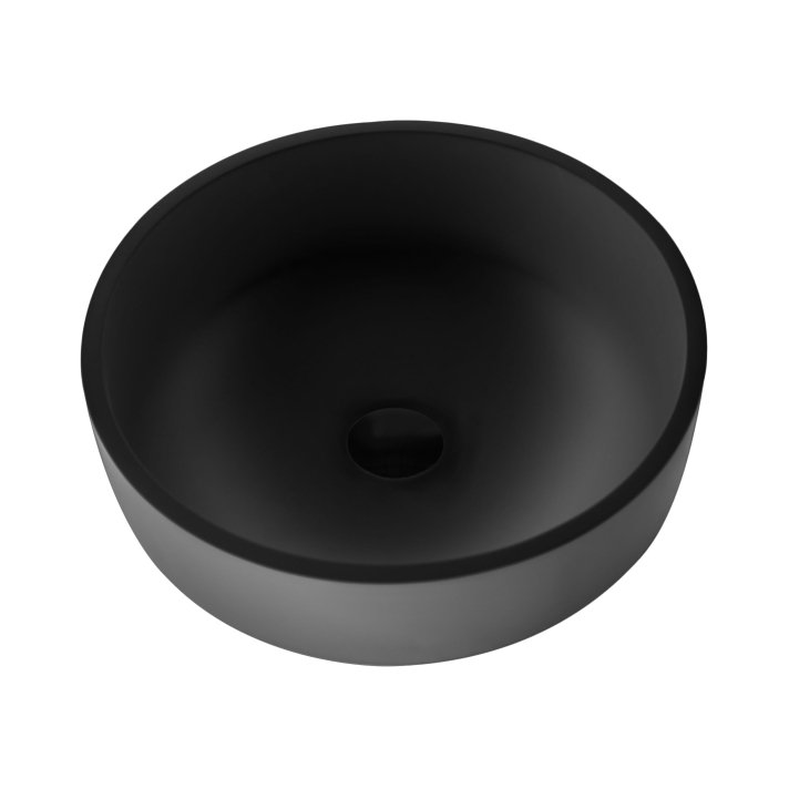 Eco Elegance Solid Surface Opbouw Waskom (42 X 14 Cm)  - Mat Zwart