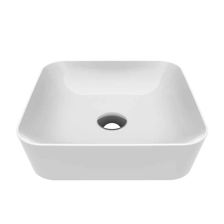 Hunk & Müeller Ultra Keramische Opbouw Wastafel Vierkant (40cm) - Wit