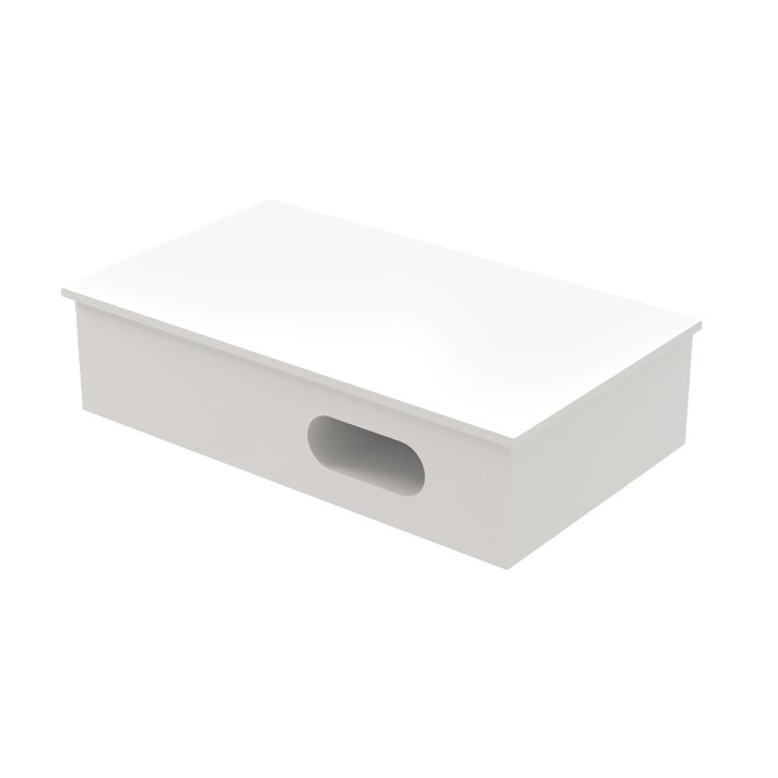 Hunk & Müeller Solid Surface Wastafel Met Handdoek Uitsparing (60x35x15cm) - Wit