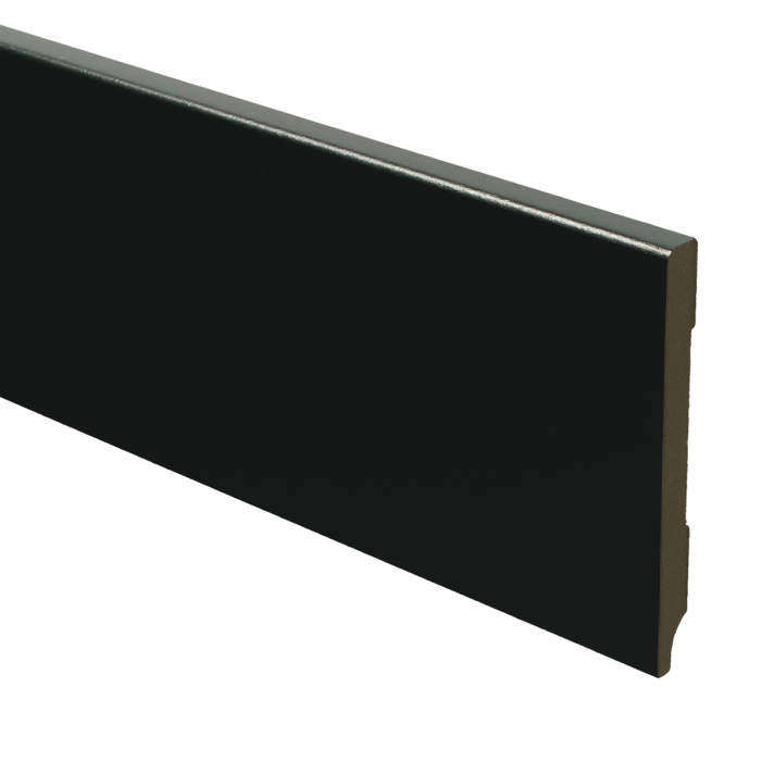 MDF Moderne plint 90x9 voorgelakt RAL 9005 | 2.4 meter