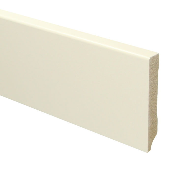 MDF Moderne plint 90x15 voorgelakt RAL 9001 | 2.4 meter