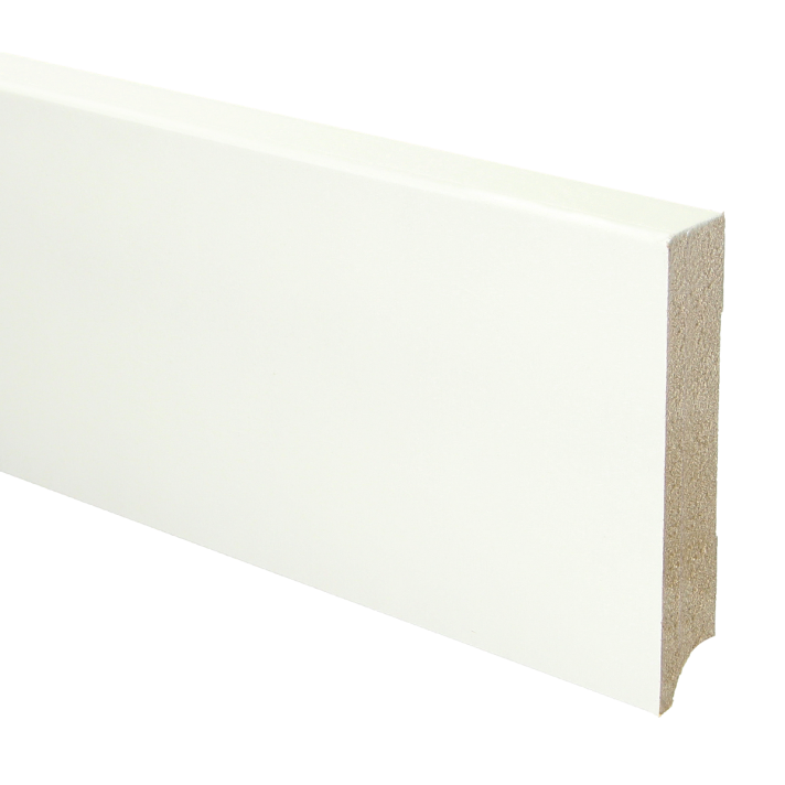 MDF plint 120x18 V313 wit gegrond recht | 2.4 meter
