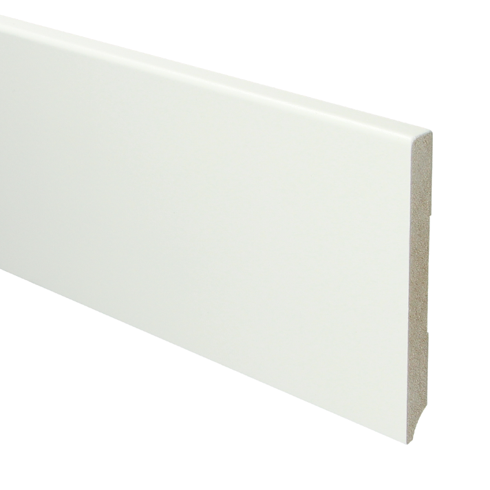 MDF Moderne plint 120x12 voorgelakt RAL 9016 | 2.4 meter