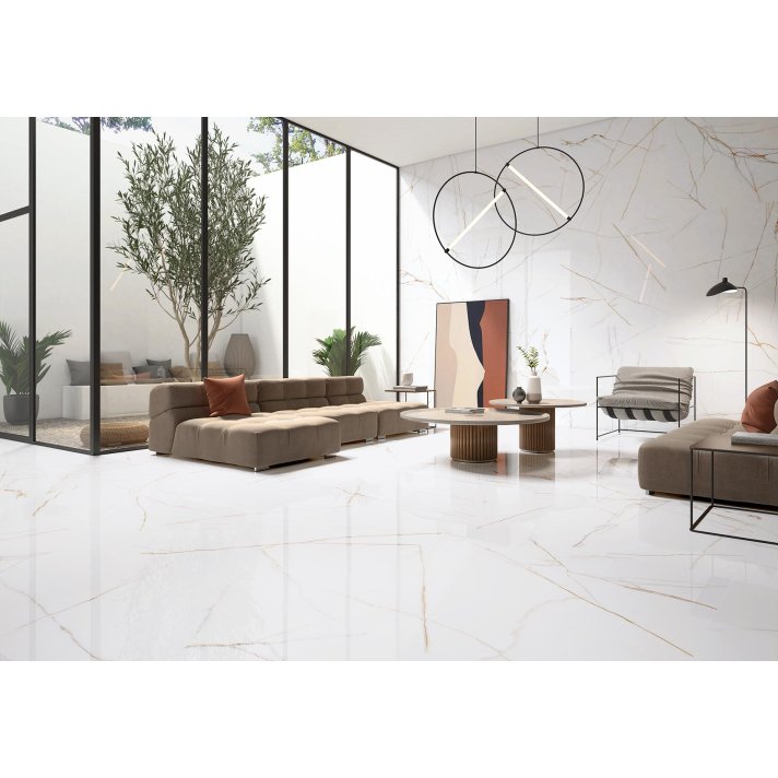 ITT Melbourne hoogglans vloertegel 120x120 white