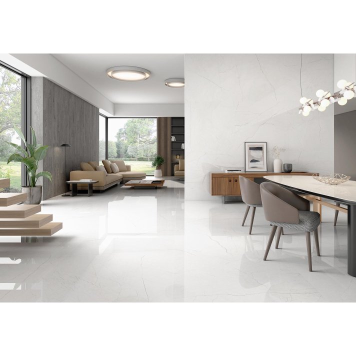 ITT Omnia satijn vloertegel 120x120 white