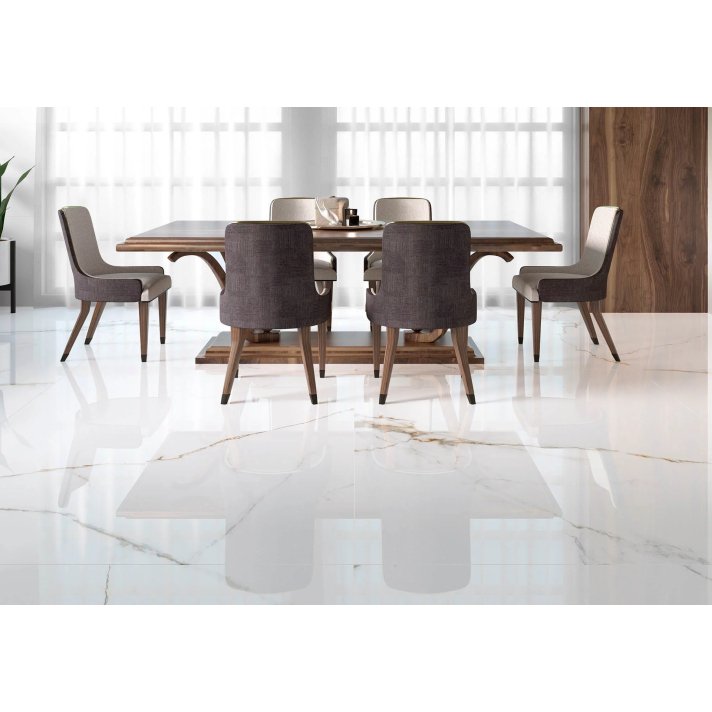 B2.1 Navarti Lance hoogglans vloertegel 90x90 White