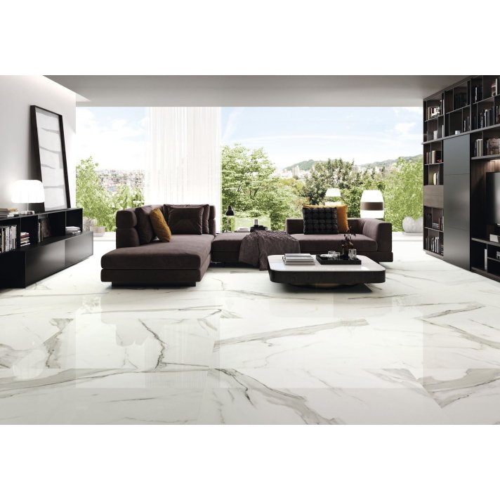 Baldocer Patmos hoogglans vloertegel 120x120 White