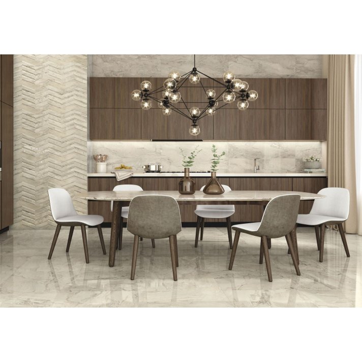 Baldocer Pienza hoogglans vloertegel 80x160 Avorio