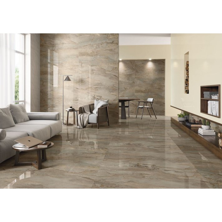 Baldocer Pienza hoogglans vloertegel 60x60 Miele