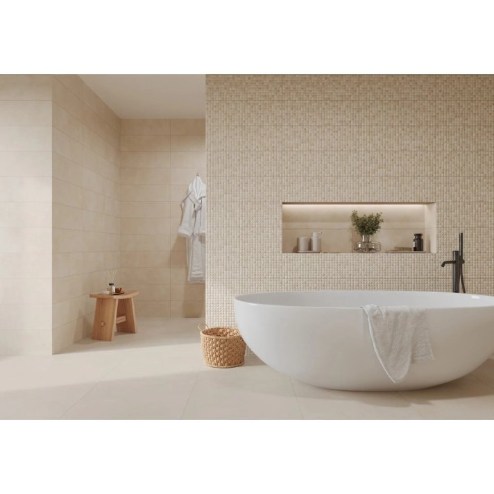 Alaplana Rohe hoogglans vloertegel 60x120 Cream