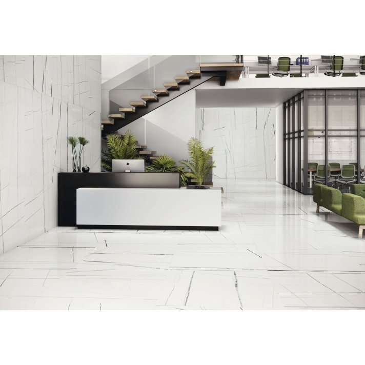Baldocer Titanium hoogglans vloertegel 120x120 White