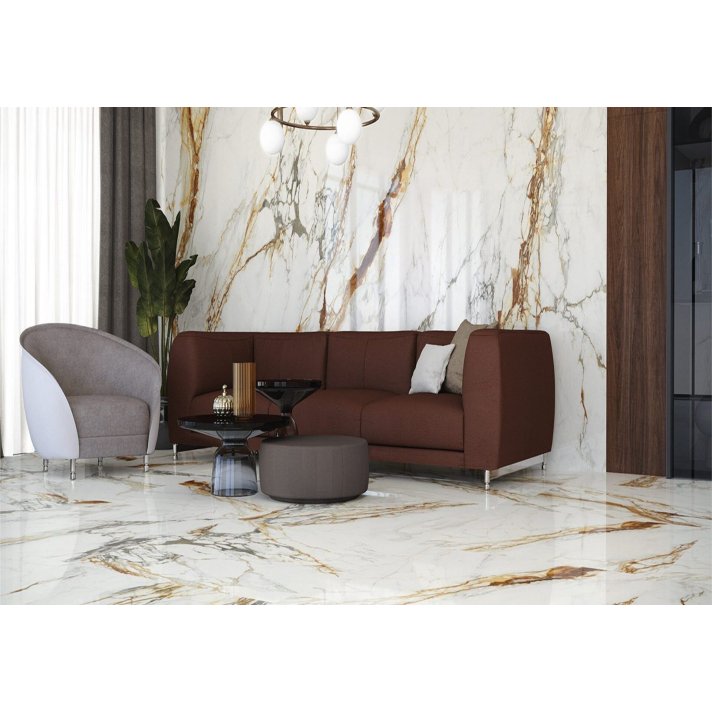 E-Tile Uluru hoogglans vloertegel 60x120 White