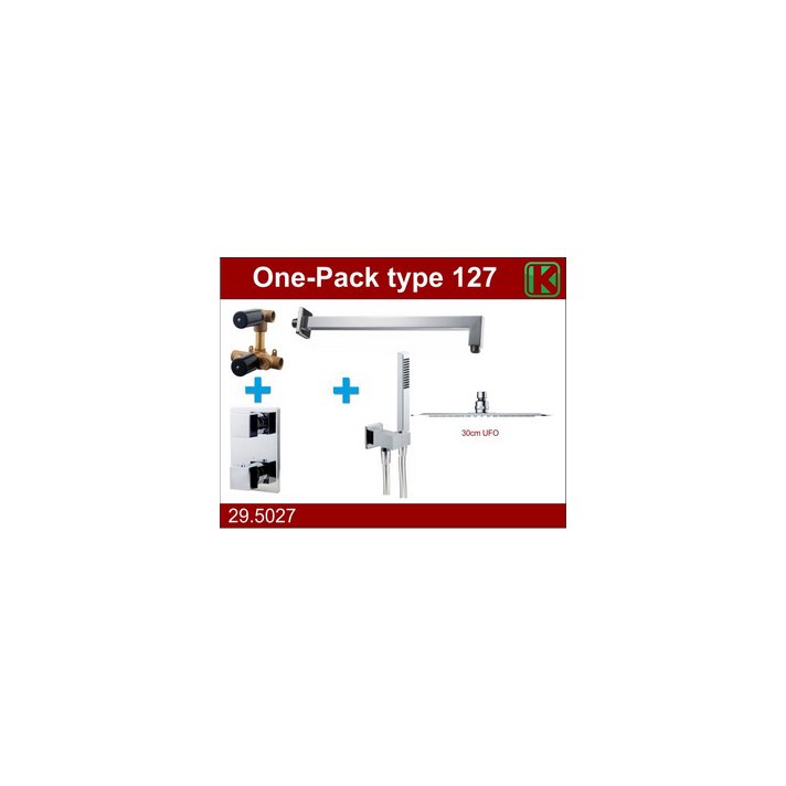 one-pack inbouwthermostaatset type 127 CHR (30cm ufo)