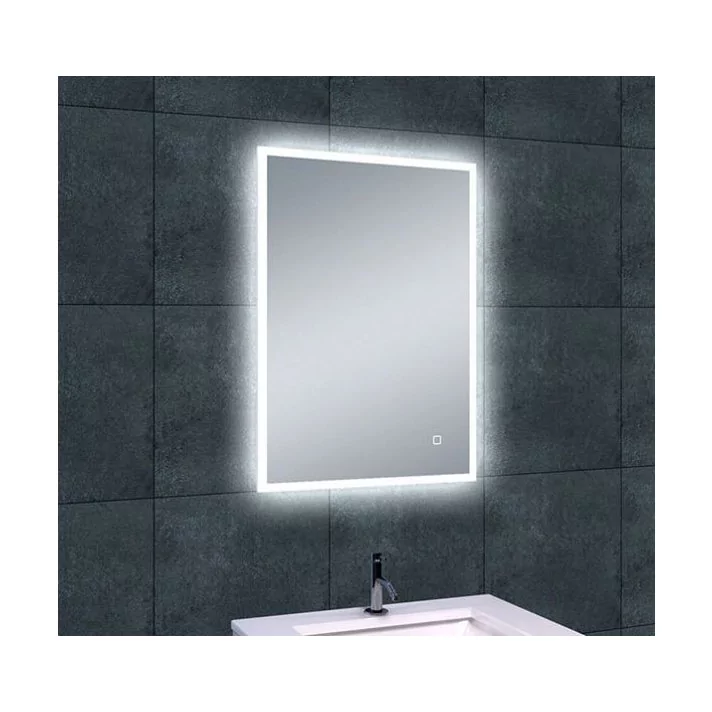Quatro spiegel rechthoek met LED, dimbaar en spiegelverwarming 70 x 50 cm