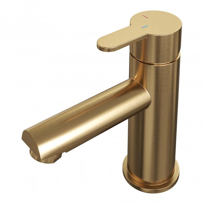 BRAUER Gold Edition lage opbouw wastafelmengkraan model D goud geborsteld PVD