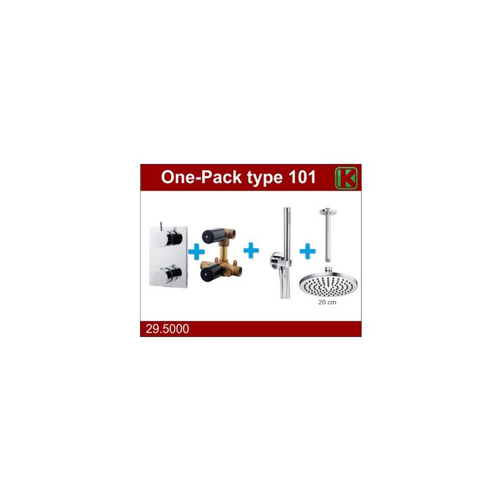 one-pack inbouwthermostaatset type 101 CHR (20cm)