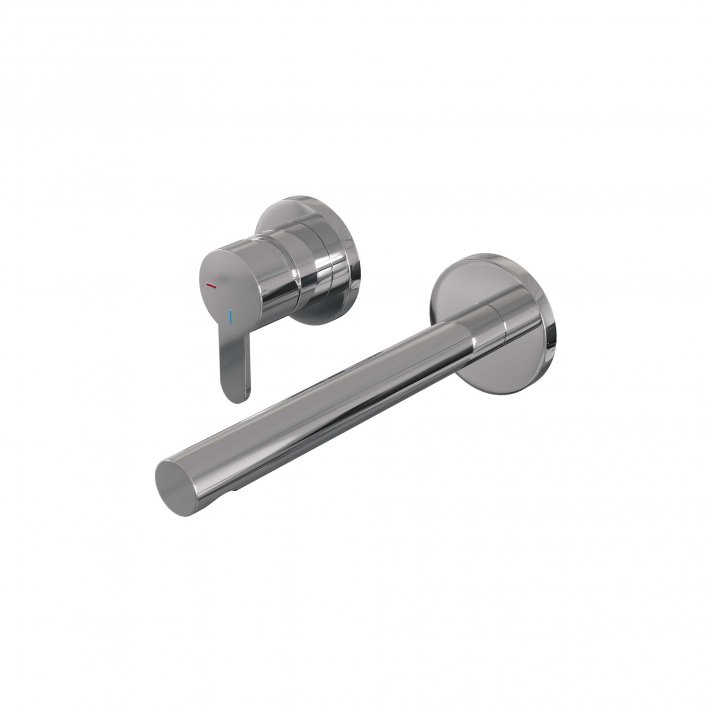 BRAUER Chrome Edition inbouw wastafelmengkraan met rechte uitloop en rozetten model D2 chroom
