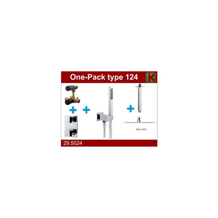one-pack inbouwthermostaatset type 124 CHR (20cm ufo)