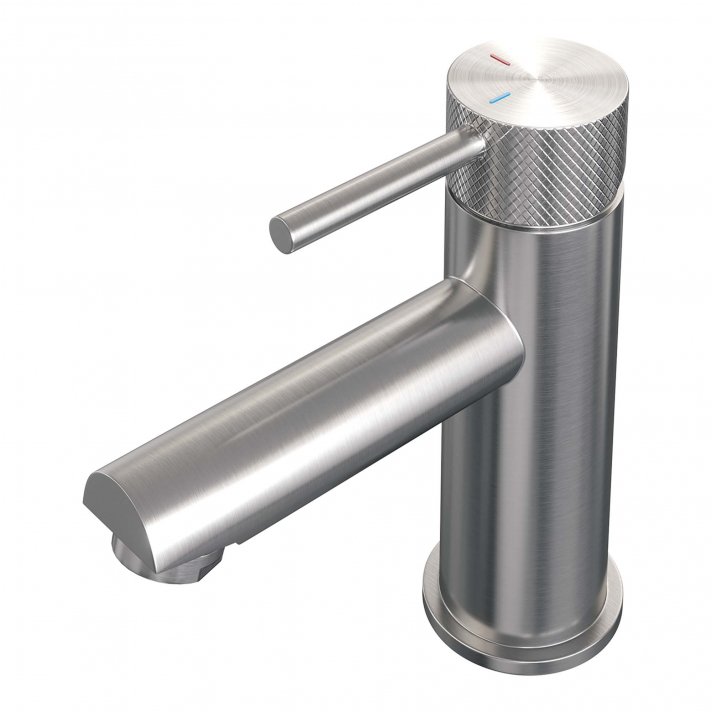 BRAUER Brushed Carving lage opbouw wastafelmengkraan model A RVS geborsteld PVD