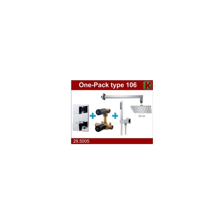 one-pack inbouwthermostaatset type 106 CHR (20cm)